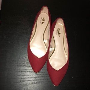 Mossimo Red Flats with Gold